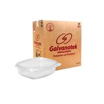 Pote Retangular G-95 240 ml C/200 Un. (Galvanotek) Embalagem C/ Tampa Articulada P/ Doces, Saladas