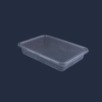 Pote Retangular GA301 Galvanotek 1000ml PET Cristal com 100 Unidades
