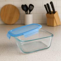 Pote Retangular Hermético Vidro 370Ml Pote Retangular Hermético Vidro 370Ml