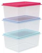 Pote Retangular Kit 3 Peças Microondas E Freezer