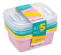 Pote Retangular Kit C/5 Pçs Organiza 750ML - 6326