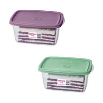 Pote Retangular Plástico Sanremo 1,4L - Cores Aleatórias