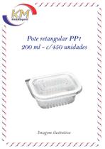 Pote retangular PP1 200 ml c/450 unid. - Starpack - embalagem freezer e microondas (11691)