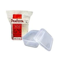 Pote retangular Prafesta 250ml c/24 unidades marmita fitt