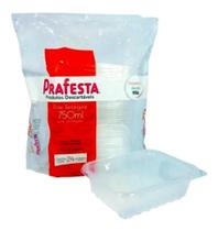 Pote Retangular Prafesta 750ml caixa com144 unidades Pote Retangular Prafesta 750ml caixa com144 unidades