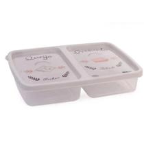 Pote Retangular Presunto E Queijo Com 2 Divisórias Plasútil Pote Retangular Presunto E Queijo Com 2 Divisórias Plasútil