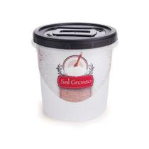Pote Rosca Sal Grosso 1,8 litros Preto Plasútil