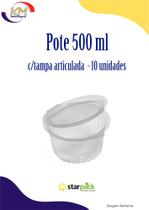Pote S-771 500 ml c/tampa articulada c/10 unid - Starpack - confeitaria, padarias, doces (2294) Pote S-771 500 ml c/tampa articulada c/10 unid - Starpack - confeitaria, padarias, doces (2294)