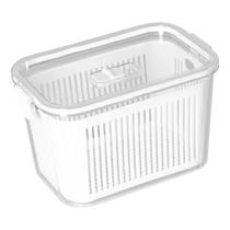Pote Slim Hermético Multiuso 1.700ml Com Cesto Branco