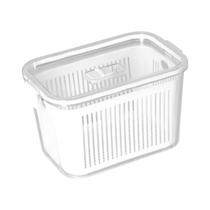 Pote Slim Hermético Multiuso 1.780ml Com Cesto Branco