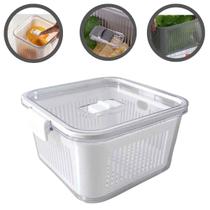 Pote Slim Multiuso 1360mL - Paramount Plásticos - Com Tampa Hermética, Tela Escorredora, Válvula Respiro