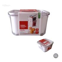 Pote Slim Multiuso Com Cesto de Drenagem 1.360 ml Branco