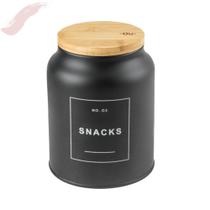 Pote Snacks 1,1L capacidade com Tampa de Bambu Linha Sense Lançamento Ou