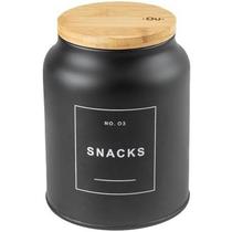 Pote Snacks Biscoito 1,1L Sense - Preto OU