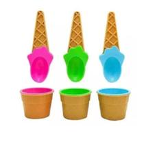 Pote Sobremesa Casquinha Sorvete 200ml c/ Colher Pote Sobremesa Casquinha Sorvete 200ml c/ Colher