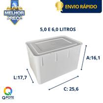 Pote Sorvete 6L Modelo Roma PP com Tampa 10un Ideal Açai Freezer
