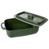 Pote supreme retangular com tampa 1,12 litros verde plasutil Pote supreme retangular com tampa 1,12 litros verde plasutil