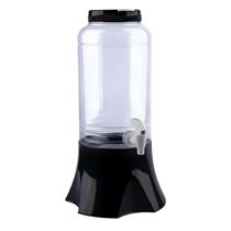 Pote Suqueira com Suporte Preta 3,5LT Grande Multiuso Dispenser Produtos de Limpeza