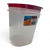 POTE TAMPA HERMÉTICA 3,5L 18x20,2x17,8CM -TAMPA VERMELHA 0380