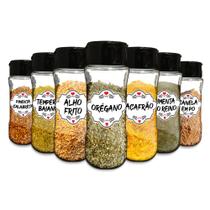 Pote Tempero Condimento Kit 10 Potes+24 Etiquetas Adesivas T130 Pote Tempero Condimento Kit 10 Potes+24 Etiquetas Adesivas T130