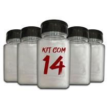 Pote Tempero Kit 14 Potes+24 Etiquetas Adesivas Porta Condimento Q170 Pote Tempero Kit 14 Potes+24 Etiquetas Adesivas Porta Condimento Q170