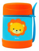 Pote Térmico 320 ml Infantil Criança Bebê Quente Frio BPA Free com Talher Temático Leão Copo para Alimentação Comida Neném