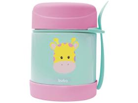 Pote Térmico 320ml Infantil Bebê Animal Fun Com Talher Buba