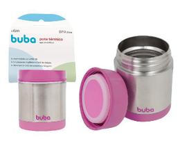 Pote Térmico 350 ML Em Aço Inoxidável Rosa - Hora da Papinha - Buba - 10740