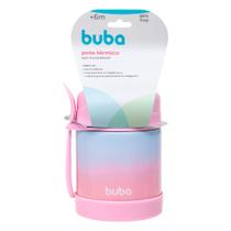 Pote Térmico Buba Degrade Cor Rosa 6+ Meses Aço Inoxidável 360ml