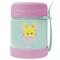 Pote térmico com colher Animal Fun Girafa Buba 320 ml