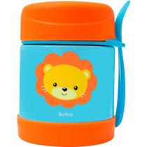 Pote Térmico Com Talher Animal Fun Buba Leão Infantil Bebê Papinha Baby 320ml