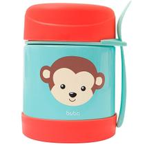 POTE TÉRMICO COM TALHER ANIMAL FUN MACACO - Buba