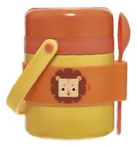 Pote Termico De Inox Bebe Com Colher Kouii Filhotes Leao Leo