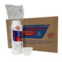 Pote Térmico de Isopor 300ML Descartável C/500 Caldo Sorvete Pote Térmico de Isopor 300ML Descartável C/500 Caldo Sorvete