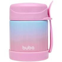 Pote Térmico Degradê com Talher Rosa 320ml Buba 17240 Pote Térmico Degradê com Talher Rosa 320ml Buba 17240