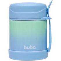 Pote Térmico Infantil Buba com Talher Aço Inoxidável - 320 ml - Azul Degradê