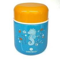 Pote Térmico Infantil Multiuso 280 ml Aço Inox Azul SANTECO