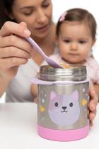 Pote Térmico Infantil Skip Hop Aço Inox com Garfo Colher