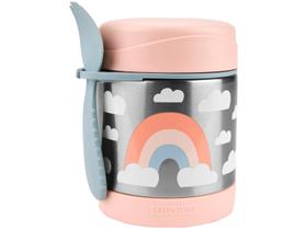 Pote Térmico Skip Hop Com Talher Arco-Íris Rosa