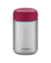 Pote Térmico Tramontina Aço Inox Com Tampa Rosa 8,8 Cm 400Ml