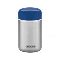 Pote Térmico Tramontina Em Aço Inox Com Tampa Azul 8,8 Cm 400 Ml Tramontina