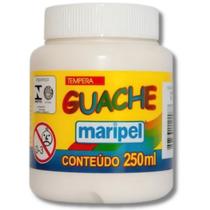 Pote Tinta Guache Grande 250ml - Branco Maripel Pote Tinta Guache Grande 250ml - Branco Maripel
