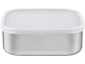 Pote Tramontina Freezinox Aço Inox Quadrado Tampa Plástica 19cm 2,1L Pote Tramontina Freezinox Aço Inox Quadrado Tampa Plástica 19cm 2,1L