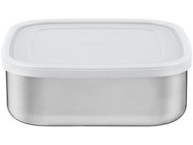 Pote Tramontina Freezinox em Aço Inox Quadrado com Tampa Plástica 16 cm 1,2 L Pote Tramontina Freezinox em Aço Inox Quadrado com Tampa Plástica 16 cm 1,2 L