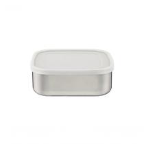 Pote Tramontina Freezinox Em Inox Quadrado Com Tampa Plástica 2,1 Litros