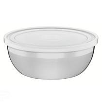 Pote Tramontina Freezinox Redondo Em Aço Inox Com Tampa Plástica 28 Cm 5,8 L Tramontina