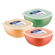Pote Tramontina Mixcolor Em Polipropileno Com Tampa Transparente 4 L Pote Tramontina Mixcolor Em Polipropileno Com Tampa Transparente 4 L