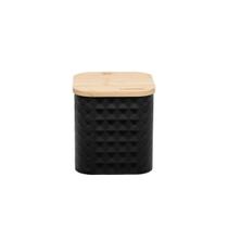 Pote Tramontina para Armazenar Alimentos em Aço Carbono com Tampa de Bambu 1,4 L