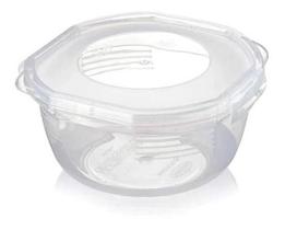 Pote Transparente Redondo Médio Com Travas 1,1l Nitron
