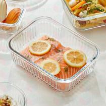 Pote Trava Hermético Fit 640ml Ondulado Transparente 2Un